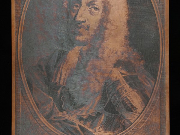 Busto del Granduca Gian Gastone (DER frontespiece vol.II), XVIII secolo. Matrice in rame. Norfolk, Holkham Hall