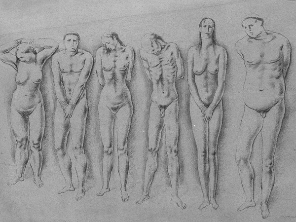 Francesco Messina, Orrori della guerra: Condannati, 1946. Matita su carta, cm 44 x 31,5. Musei Vaticani, Collezione d’arte Contemporanea