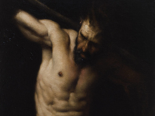 Roberto Ferri, CARONTE, 2017, Olio su tela, 25 x 30 cm | Courtesy of Roberto Ferri e Fondazione Stelline