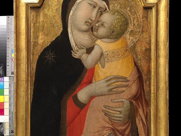 Pietro Lorenzetti, Madonna col Bambino, tempera su tavola. Milano, Collezione privata
