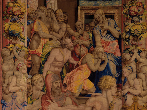 Giuseppe si fa riconoscere dai fratelli e congeda gli Egiziani, 1550-1553. Disegno e cartone di Agnolo Bronzino. Atelier di Nicolas Karcher. Firenze, Soprintendenza Speciale PSAE e per il Polo Museale