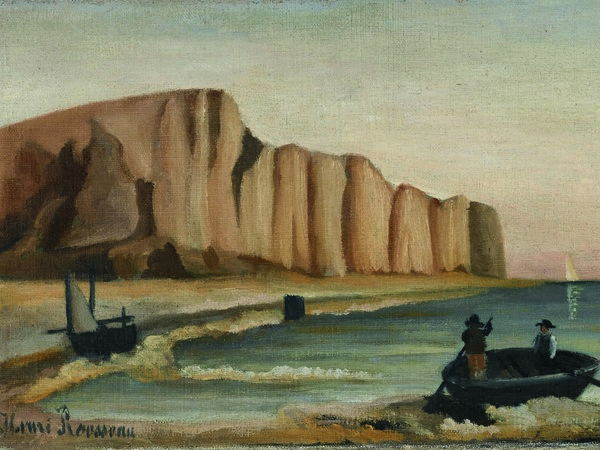 Henri Rousseau, La Falaise/ Paesaggio con Falesia, 1895 ca. Olio su tela, cm 21 x 35. Parigi, Musée de l'Orangerie, Collection J. Walter-P. Guillaume. © RMN ‐Grand Palais (Musée de l’Orangerie)/Franck Raux