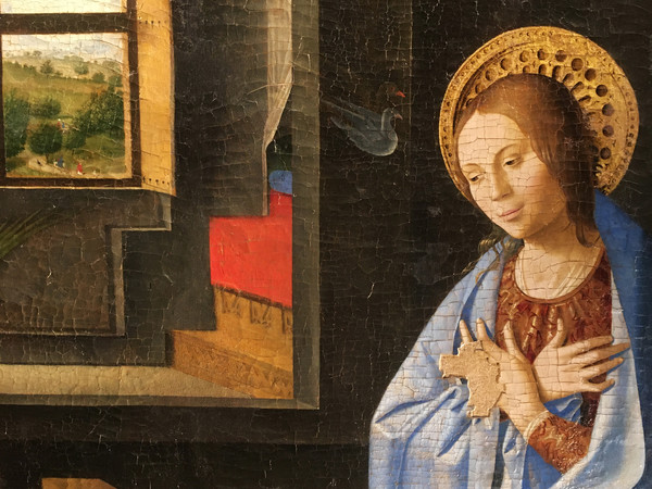 Antonello da Messina, Annunciazione, Dettaglio, 1474, Olio su tavola di tiglio, 180 x 180 cm, Siracusa, Museo di Palazzo Bellomo | Foto: © ARTE.it