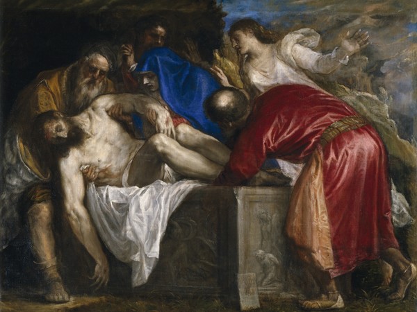 Tiziano Vecellio, Deposizione di Cristo nel sepolcro, 1559, Olio su tela