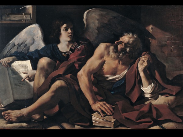 Guercino, San Matteo con l'Angelo, 1622. Olio su tela. Pinacoteca Capitolina, Roma
