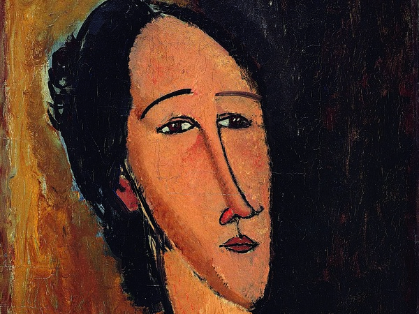 Amedeo Modigliani, Testa di Hanka Sborowska, 1917 Olio su tela, 37.3 x 54 cm, Collezione privata | Courtesy of Palazzo Ducale, Genova 2017