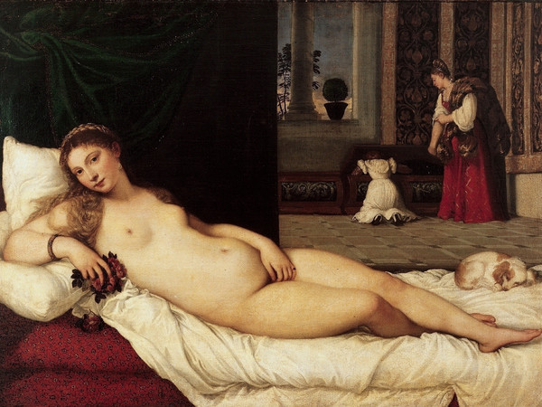 Tiziano Vecellio (1490 - 1576), Venere di Urbino, 1538, Olio su tela, 119.2 x 165.5 cm, Firenze, Gallerie degli Uffizi