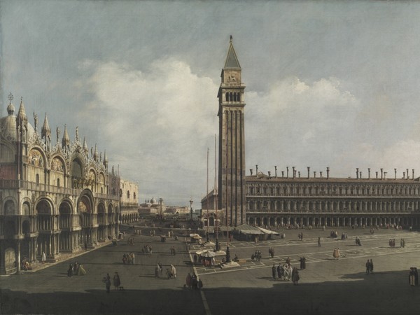Bernardo Bellotto, La Piazza San Marco, Venezia, 1742-1743, Olio su tela, 136.2 x 232.5 cm,  The Cleveland Museum of Art, Leonard C. Hanna, Jr. Fund | © The Cleveland Museum of Art