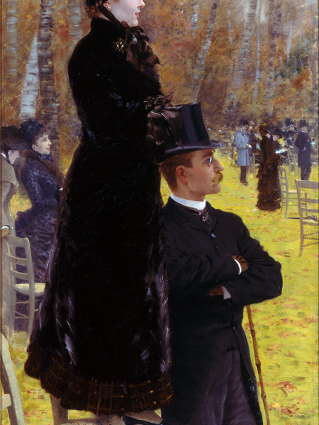 Giuseppe De Nittis, Alle corse di Auteuil- Sulla seggiola, 1883, Olio su tela, cm. 107,5x57, Barletta, Pinacoteca Giuseppe De Nittis 