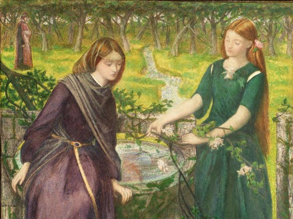 Dante Gabriel Rossetti, Visione di Dante: Rachele e Lia, 1855. Acquerello su carta, cm 35,2 x 31,4. Lascito di Beresford Rimington Heaton, 1940 ©Tate, London 2014