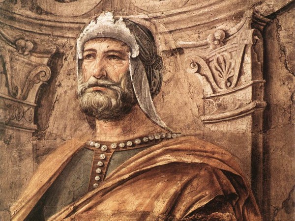 Donato Bramante, Uomo d'arme, affresco, 1480-1490 circa.