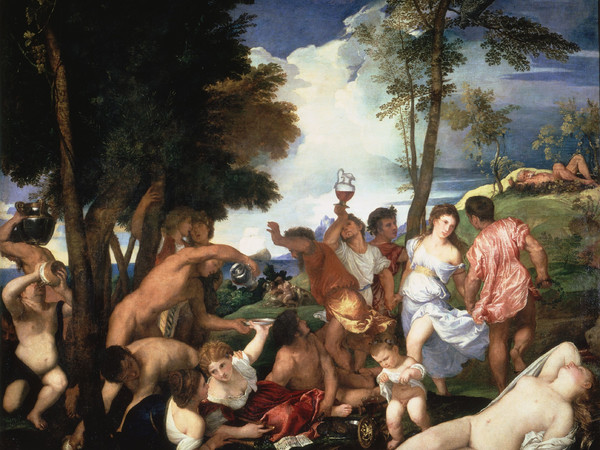 Tiziano Vecellio (1490 - 1576), Baccanale degli Andrii, 1523-1526, Olio su tela, 173 x 193 cm, Madrid, Museo del Prado