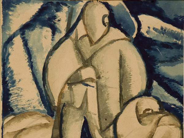 Achille Funi, Soldato in trincea, cm 29x 26,5.