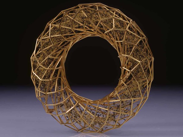 Giovanni Corvaja, Bracciale, Oro giallo e smalto nero, 11 x 3 cm
