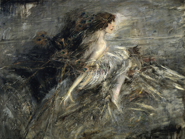 Giovanni Boldini, La marchesa Casati con piume di pavone, 1911-1913,Olio su tela, 176 x 130 cm, Roma, Galleria Nazionale d'Arte Moderna e Contemporanea