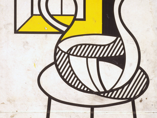 Roy Lichtenstein, Picture and Pitcher (Study), 1978. Tape, painted paper and graphite pencil on board, 244.5x119.4 cm / 233.4x101.6 cm. Private collection