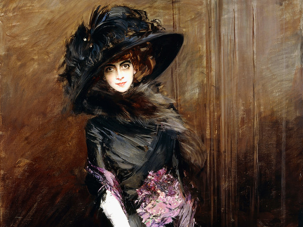 Giovanni Boldini, Marchesa Luisa Casati con un levriero, 1908, Collezione privata