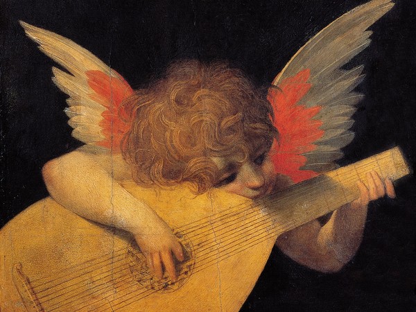 Giovambattista di Jacopo, detto il Rosso Fiorentino, Angiolino musicante, 1521, Olio su tavola