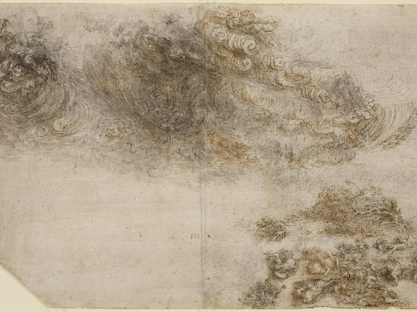 Leonardo da Vinci, Una tempesta, 1512-18. Carboncino, penna, inchiostro, 27x40,8 cm. Windsor, Royal Collection 