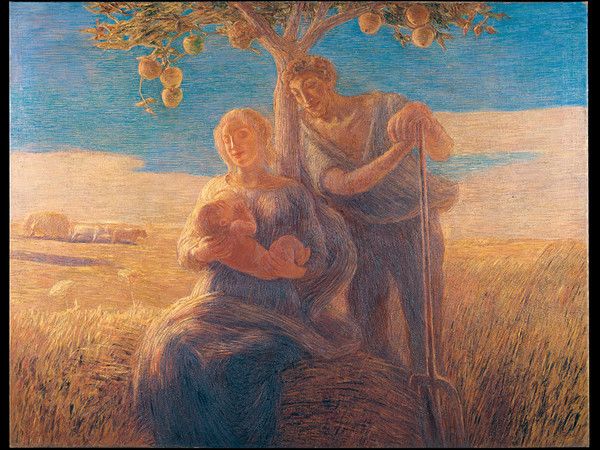 Gaetano Previati, Georgica, 1905, olio su tela, cm 168 x 215. Città del Vaticano, Musei Vaticani, inv. 43354. Foto © Governatorato dello Stato della Città del Vaticano - Direzione dei Musei
