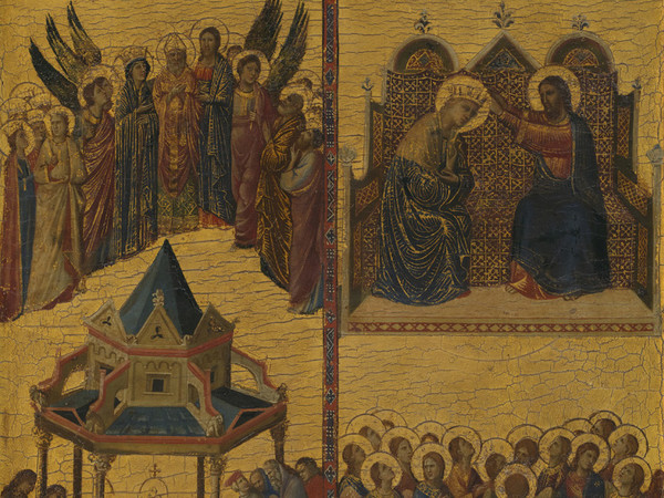 Giovanni da Rimini, Scene della vita della Vergine e di altri Santi, 1300-1305, Olio, tempera e doratura su legno, 36.5 x 54.4 cm | The National Gallery, London | Acquired with a generous donation from Ronald S. Lauder, 2015 | © The National Gallery, London