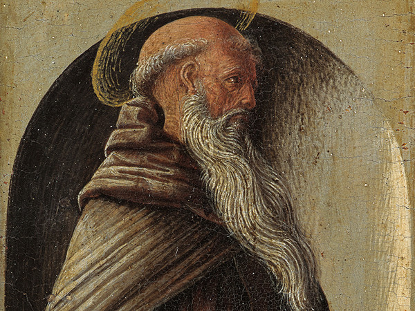 Polittico Griffoni, 1472-1473 circa, Ercole de Roberti, Sant'Antonio Abate, Rotterdam, Museum Boijmans Van Beuningen