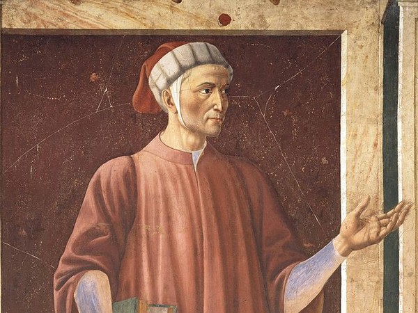 Andrea del Castagno, Dante, Ciclo degli uomini e donne illustri, 1450. Cenacolo dell'ex convento benedettino di S. Apollonia, Firenze.