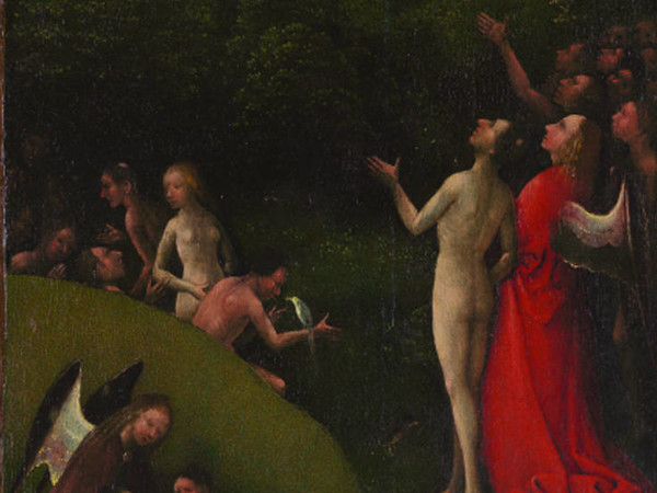 Jheronimus Bosch, Paradiso Terrestre, Polittico delle Visioni dell'Aldilà, 1490-1516 circa, Olio su tavola, 41.5 x 88.5 cm, Palazzo Grimani Venezia