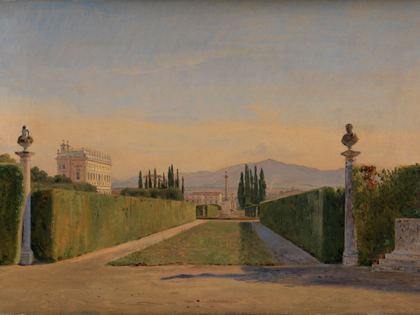 Constantin Hansen, La grande-allée di Villa Albani, 1841, Olio su tela, Statens Museum for Kunst - National Gallery of Denmark (Copenhagen), Inv. KMS 3843 - SMK | Foto: Jakob Skou-Hansen