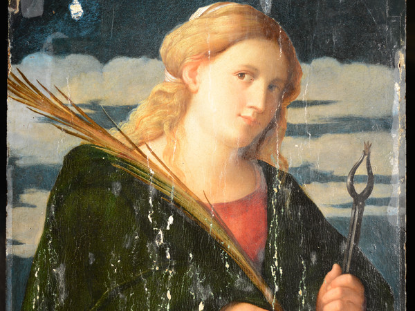 Palma il Vecchio, Polittico della Presentazione della Vergine (particolare). Olio su tavola. Serina (Bg), Parrocchia di Santa Maria Annunciata. Restauro a cura della Fondazione Credito Bergamasco