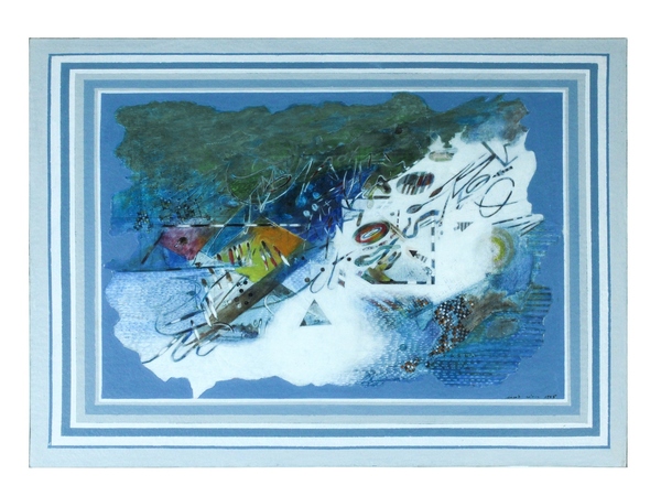 Lucio Riva, L'isola del sale, 1975, acrilico, 26x33 cm. Ph. Ludovica Prandi