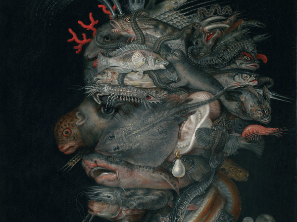 Giuseppe Arcimboldo, L’Acqua, 1566, Olio su legno di ontano, 50.5 x 66.5 cm, Vienna, KunsthistorischesMuseum, Gemäldegalerie