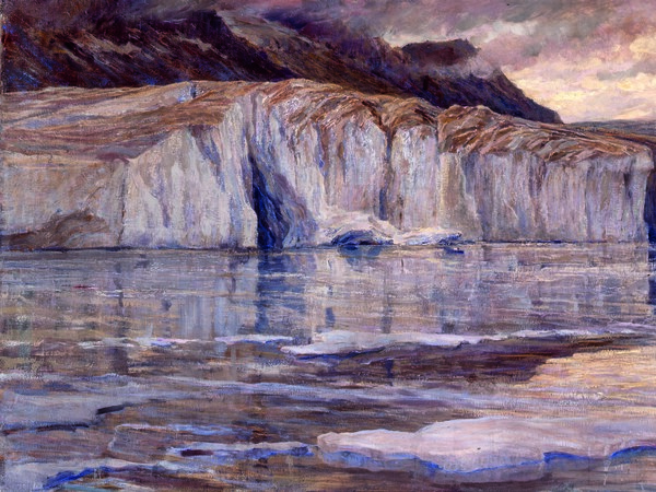 Carlo Cressini, Le gelide acque del lago Märjelen, 1908 circa, Olio su tela, 106 x 198 cm, Verbania, Museo del Paesaggio | © Museo del Paesaggio, Verbania / foto Lorenzo Camocardi