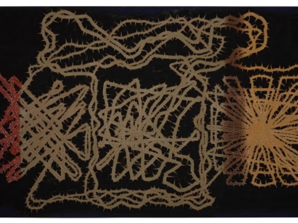 Francesco Clemente. Crown, 1988, trittico, olio su tela