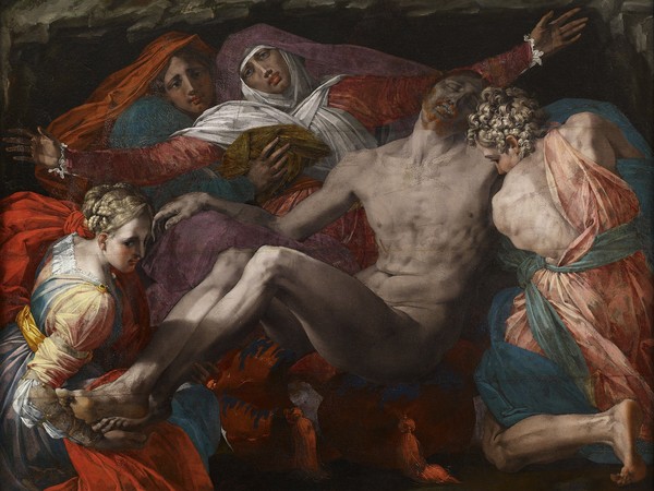 Rosso Fiorentino (Giovan Battista di Jacopo; Firenze 1494-Fontainebleau 1540), Pietà, 1538-1540 circa; olio su tela trasportata da tavola; cm 127 x 163. Parigi, Musée du Louvre - département des Peintures, entré au Louvre en 1798, inv. 594