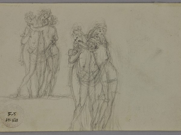 Antonio Canova. Due schizzi per Le tre Grazie Tusnelda dalla Loggia dei Lanzi a Firenze