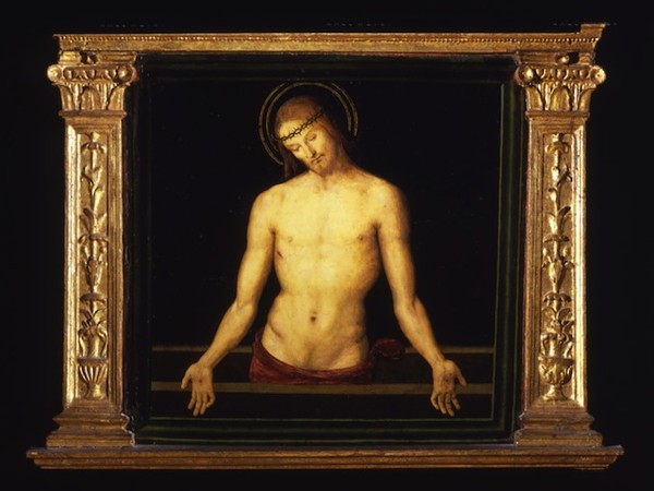 Perugino, Cristo sul sarcofago (cimasa della Pala dei Decemviri), 1513 olio e tempera su tavola, 87x 90 cm Perugia, Galleria Nazionale dell’Umbria