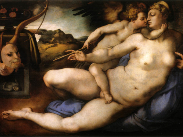 Pontormo (Jacopo Carucci; Pontorme, Empoli 1494-Firenze 1557), Venere e Amore, 1533 circa; olio su tavola; cm 128 x 194. Firenze, Galleria dell’Accademia, inv. 1890 n. 1570