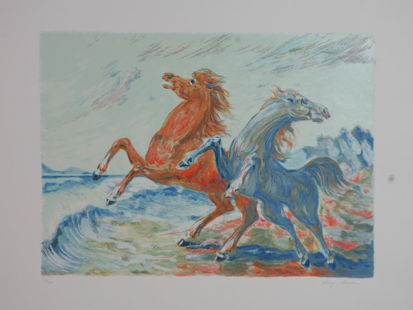Aligi Sassu, Serigrafia, cm. 65x 87