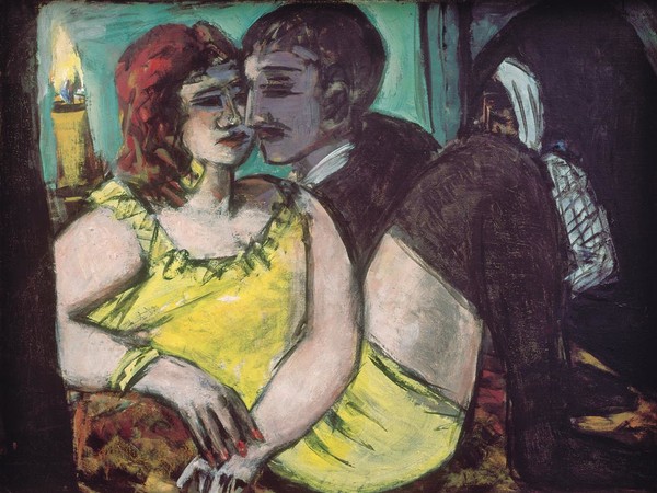 Max Beckmann, Gli amanti (verde e giallo), 1940-1943, Olio su tela, 80 x 60 cm, Museum Ludwig, Köln/Legat Lilly von Schnitzler-Mallinckrodt, Ankauf 1957| © 2018, ProLitteris, Zurich