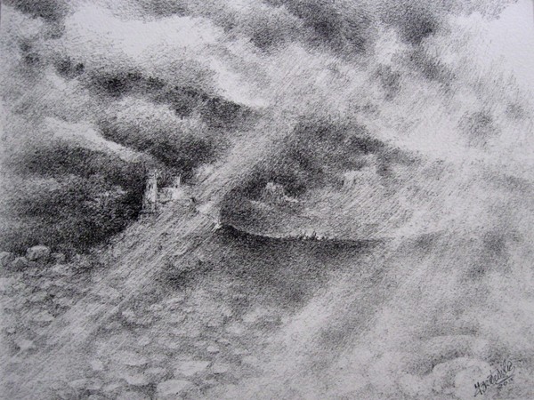 Joanna Brzescinska - Riccio, La terra di mezzo, disegno a china su carta Magnani, 20x27,5, 2015 Joanna Brzescinska - Riccio, La terra di mezzo, disegno a china su carta Magnani, 20x27,5, 2015