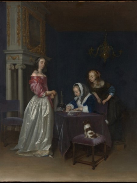 Gerard ter Borch, Curiosity, 1660/1662 ca., olio su tela, 76.2x62.2 cm