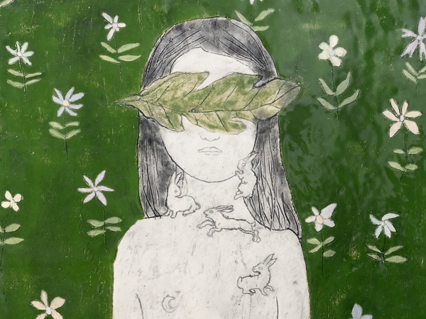 Clémentine De Chabaneix, Ce que je garde, 2025, Ceramica smaltata, 29.7 × 22.5 × 2.2 cm  | Courtesy Dorothy Circus Gallery | © Clémentine de Chabaneix