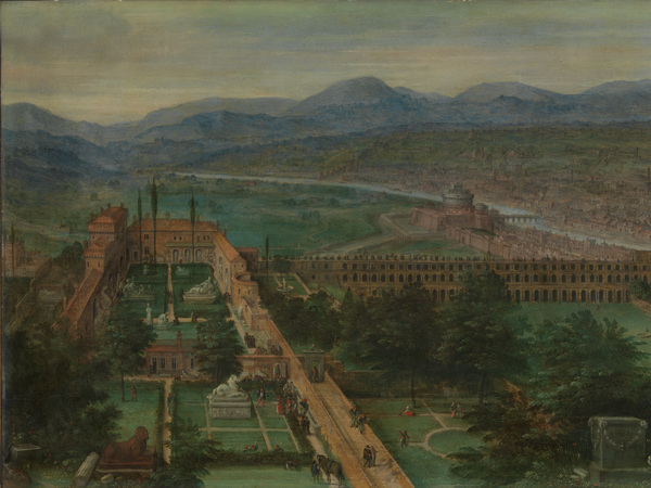 Hendrick III van Cleve, Veduta di Roma (Belvedere Vaticano), 1589, Olio su tela, Musei Reali di Belle Arti del Belgio (Bruxelles), Inv. 6904 | Foto: J. Geleyns