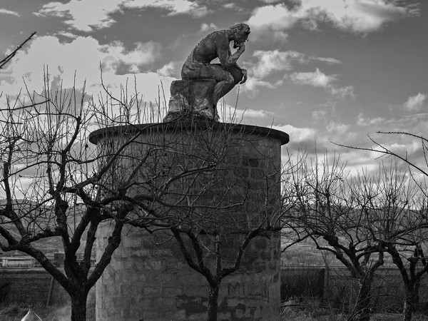 Alessandro Celani, Rodin sul tetto, 2015. Fotografia
