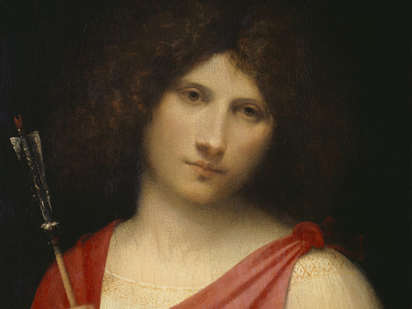 Giorgio da Castelfranco (Giorgione), (1473/74 - 1510), Ragazzo con freccia, 1505 circa, Pannello di pioppo, 48 × 41.8 cm, Vienna, Kunsthistorisches Museum, Gemäldegalerie | © KHM-Museumsverband