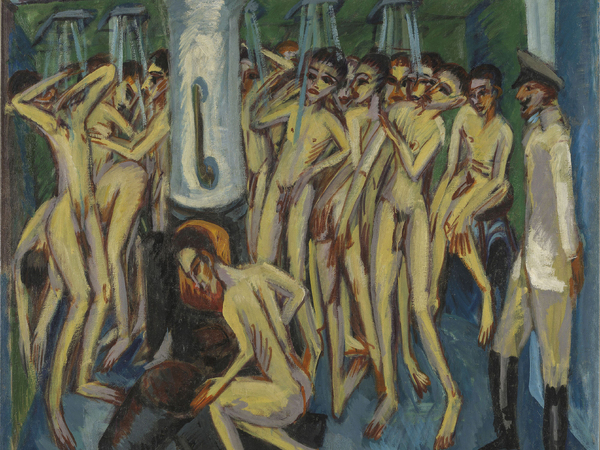 Ernst Ludwig Kirchner 1880 – 1938 Artillerymen in the Shower, 1915, Nasjonalgalleriet, Oslo | courtesy © Nasjonalgalleriet, Oslo, ph: Børre Høstland Ernst Ludwig Kirchner 1880 – 1938 Artillerymen in the Shower, 1915, Nasjonalgalleriet, Oslo | courtesy © Nasjonalgalleriet, Oslo, ph: Børre Høstland