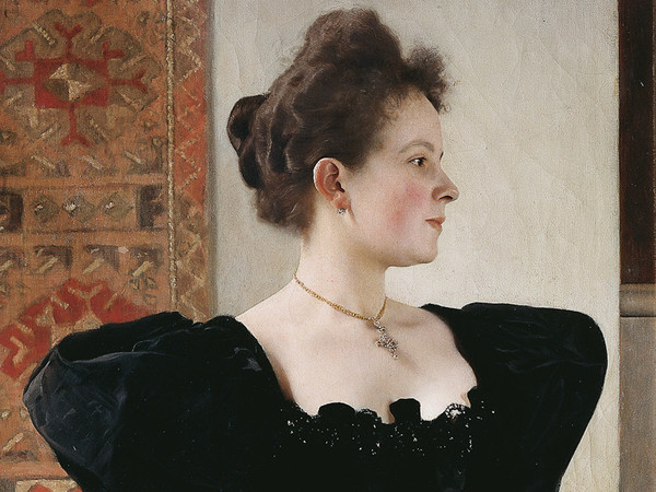 Gustav Klimt, Ritratto femminile, 1894 circa. Olio su tela, cm 155 x 75. Vienna, Belvedere © Belvedere, Vienna