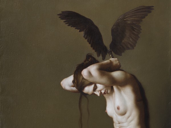 Roberto Ferri, IL CRATERE NASCOSTO, 2018, Olio su tela, 75 x 95 cm | Courtesy of Roberto Ferri e Fondazione Stelline