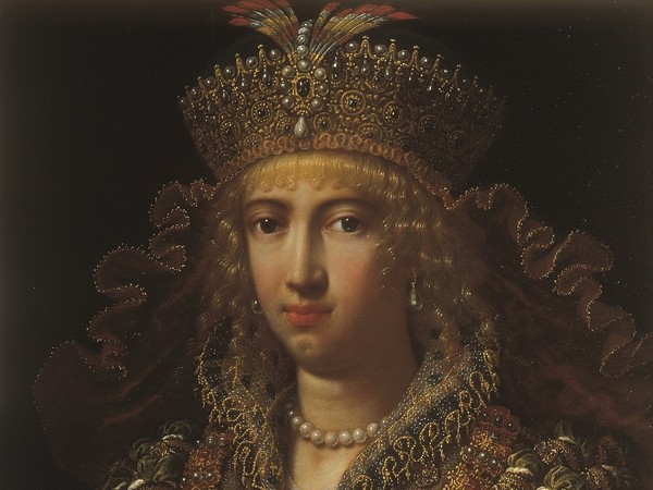 Jacopo Ligozzi, Ritratto di Virginia de’ Medici, 1586 ca, olio su tavola. Firenze, Galleria degli Uffizi